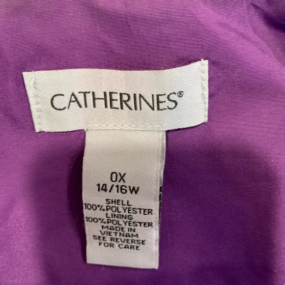 Catherines Purple Trench Coat with Classic Design - Picture 5 of 5